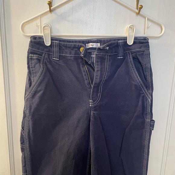 Aritzia tna carpenter jeans dark wash contest stitching size 0 - Picture 2 of 3